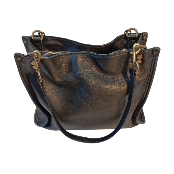 American Leather Company Black Satchel Purse - Picture 3 of 15